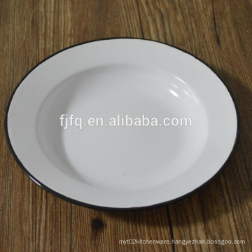 20 cm Cheap Steel Enamel Plate Pie Dish with different Sizes